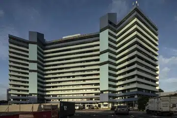 Tan Boon Liat building at sunset.