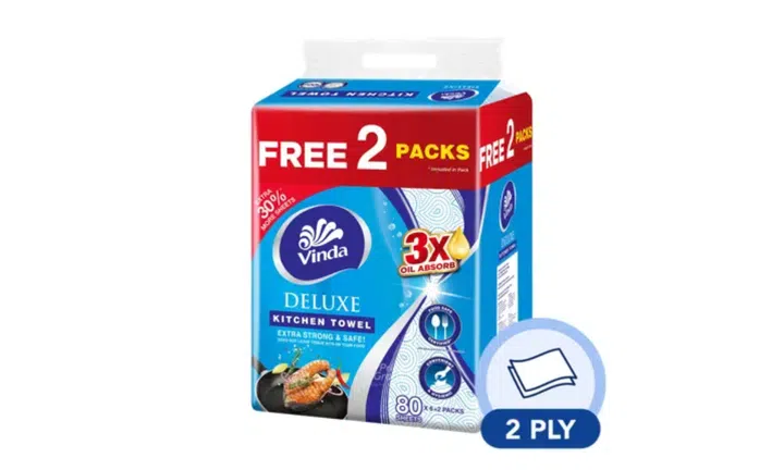 Vinda Deluxe Kitchen Towel, $6.10 for 8 rolls x 80 sheets