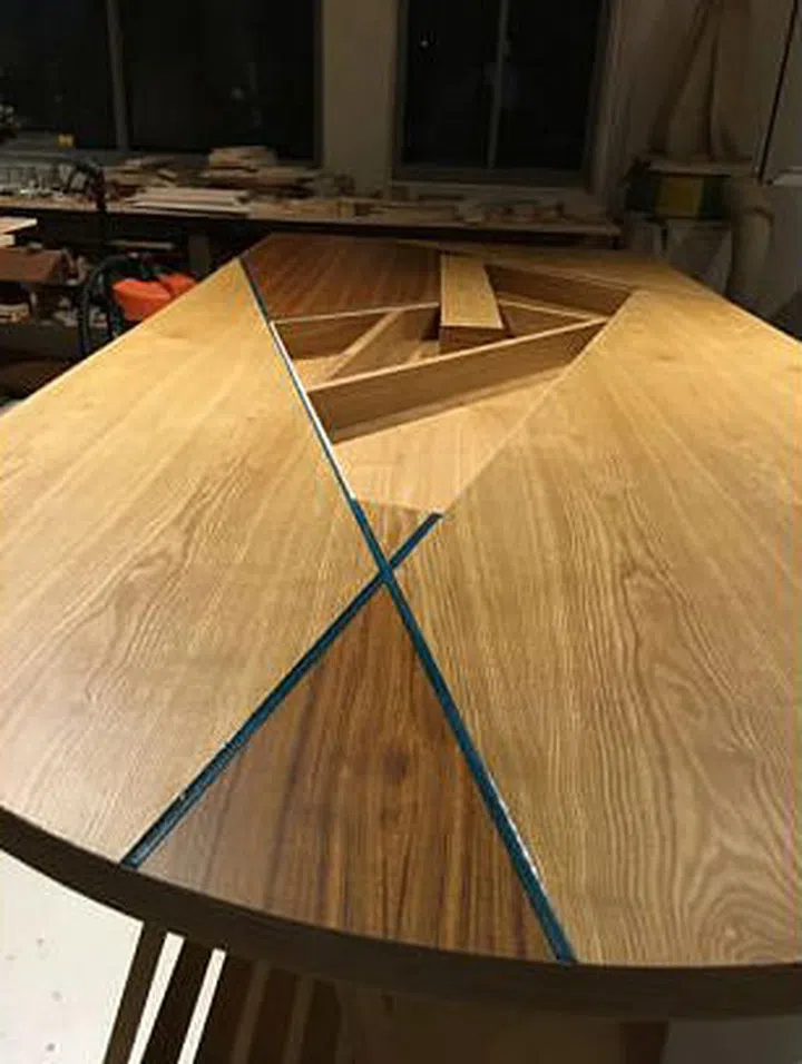A table that Mr Swyny created (above). Photo: The Woodwork Initiative