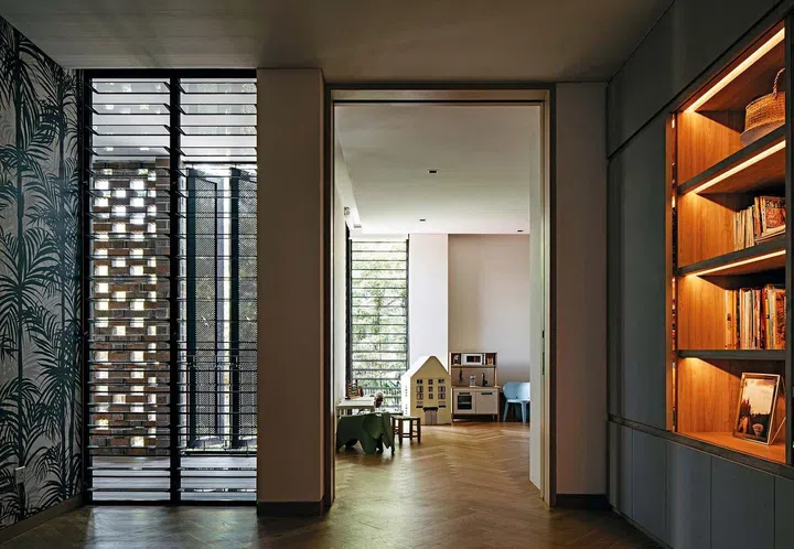 A view of wide doorways and windows with big gaps