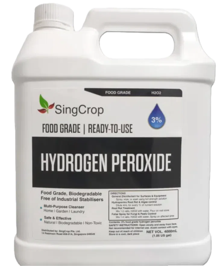 Shop the SingCrop Hydrogen Peroxide 3% Food Grade Solution | Multipurpose disinfectant for Home & Garden from $34 on Lazada