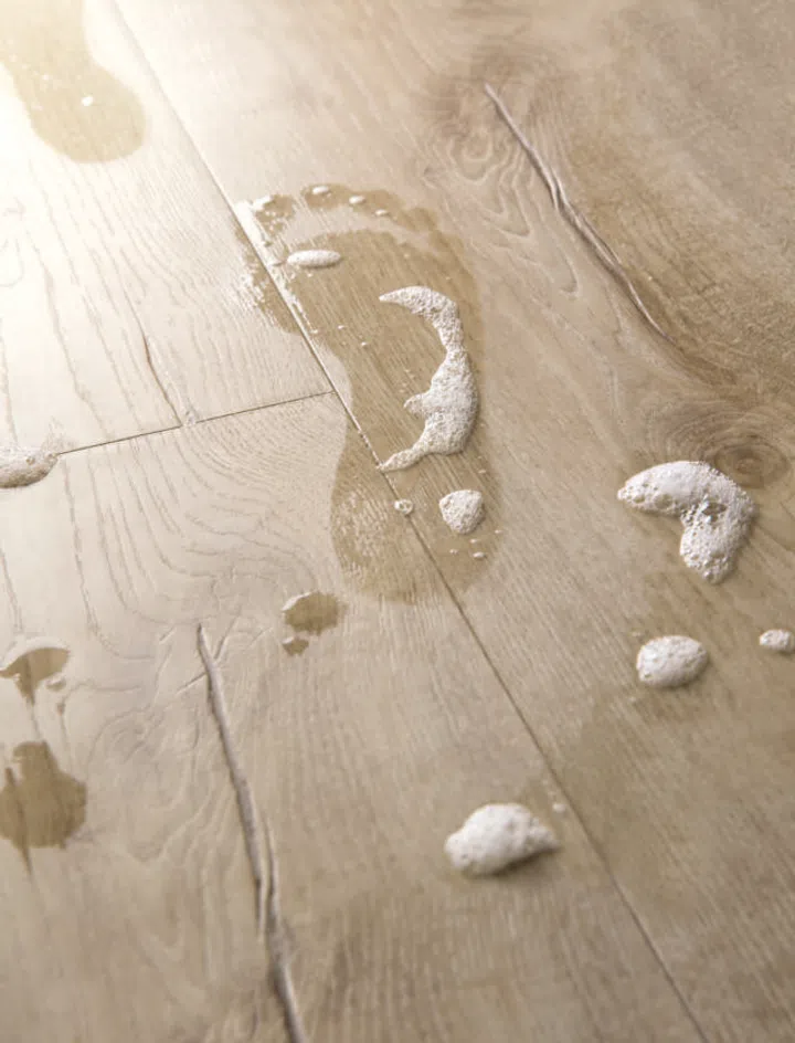 Everyday spills are usually manageable on vinyl, but prolonged moisture or water that seeps beneath the surface is where problems can begin.