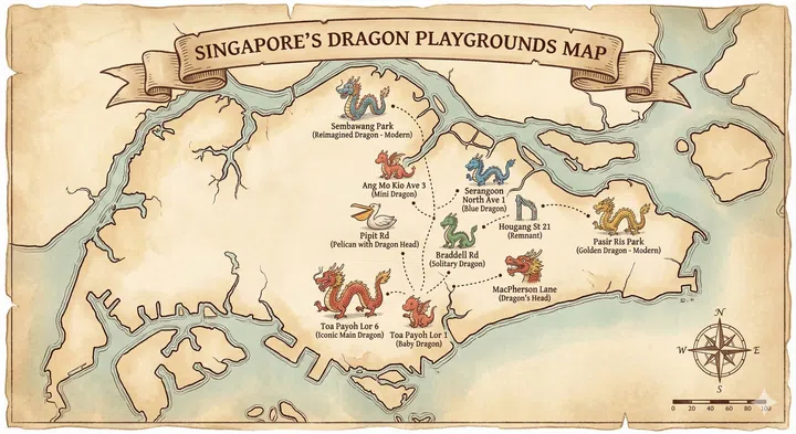 A dragon playground map in singapore.