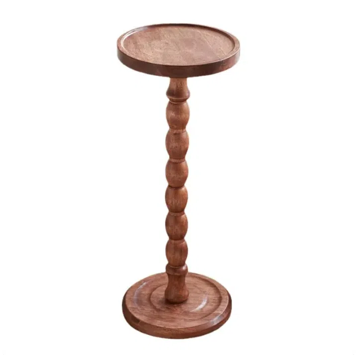 Shop the Retro Mini Coffee Table Solid Wood High Table Sofa Side Table Bedside Shelf Living Room Decorative Table Furniture from $44 on Lazada