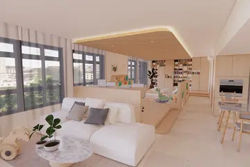 room concept for the new 'white flats' hdb