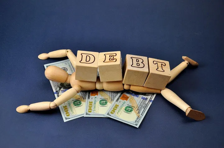 The crisis of a high burden of consumer debt, a person under the burden of debt obligations.