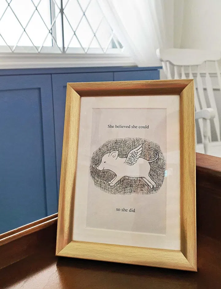 Cute accents add just the right amount of feminine touch to the home's design.