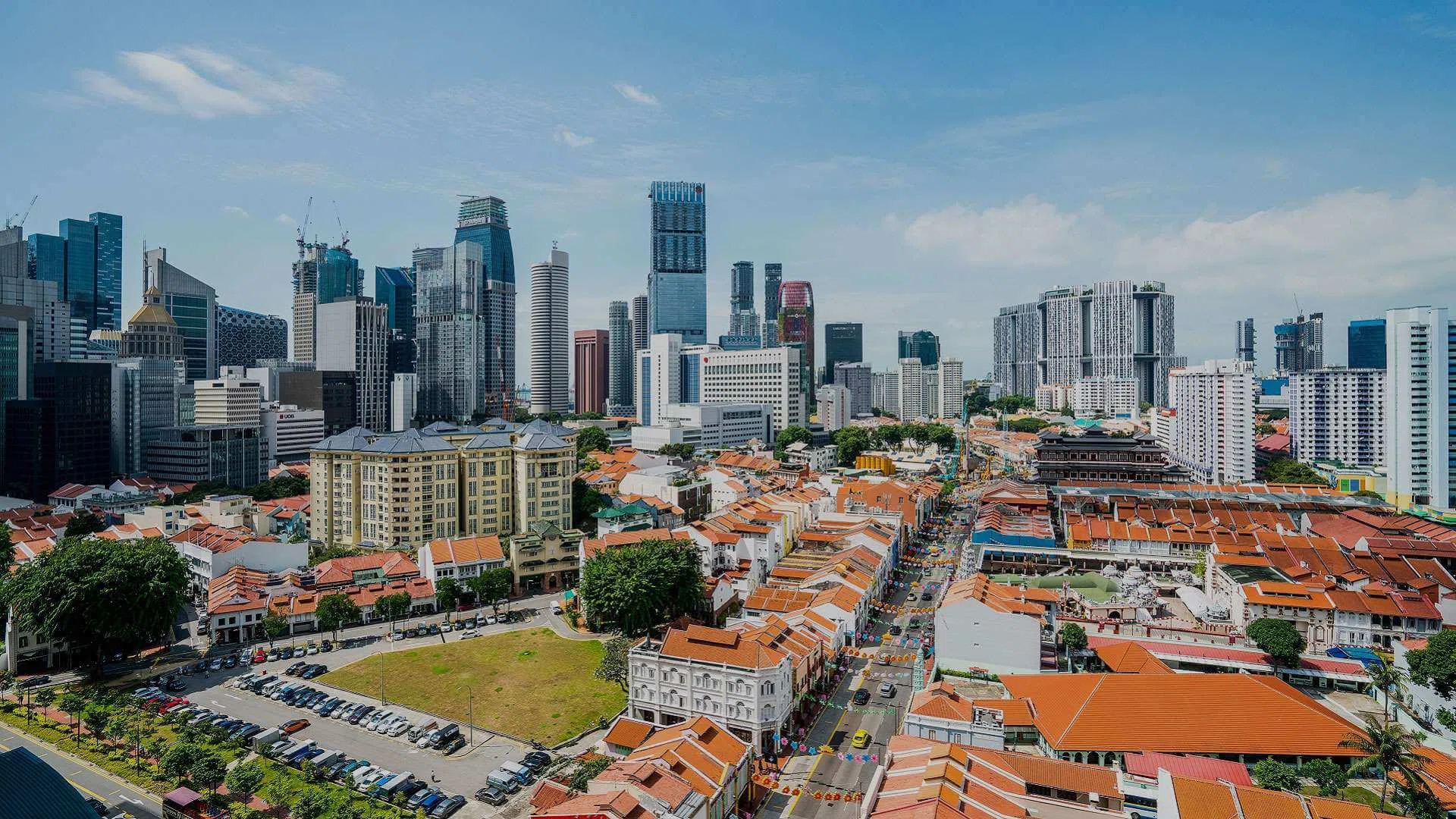 A bird's eye view of Tanjong Pagar's bustling streets and varied urban fabric. Image: discovertanjongpagar.sg