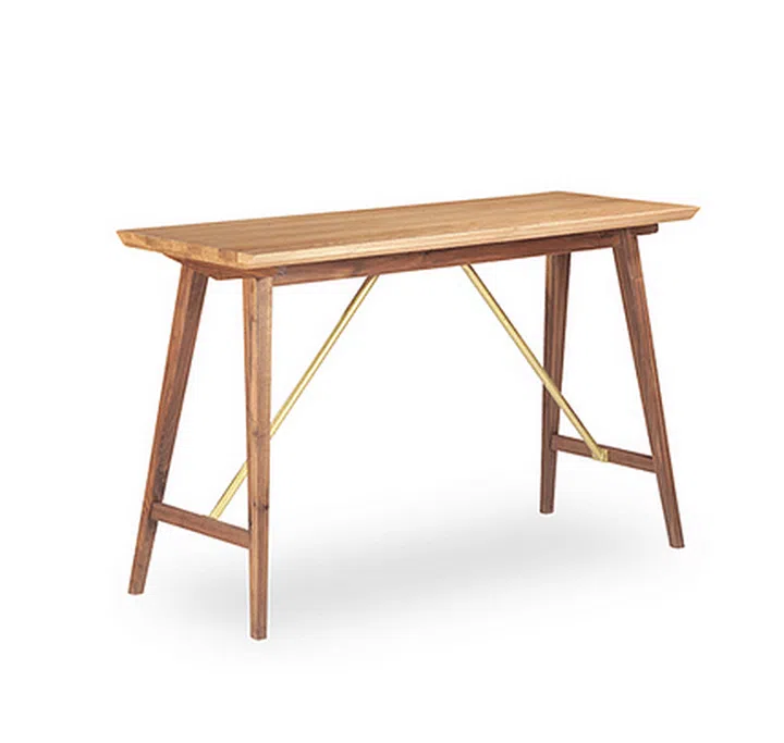 metallic, table, commune, console, wooden