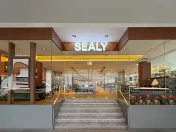 Exterior facade to the new Sealy flagship store located at 1 Nassim Road, opened on 16 October 2026.