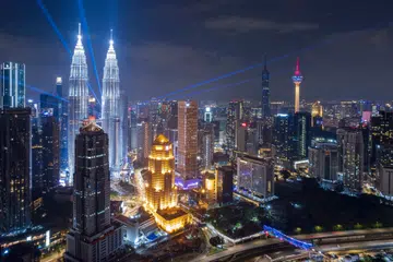 Kuala Lumpur, Malaysia, night city skyline