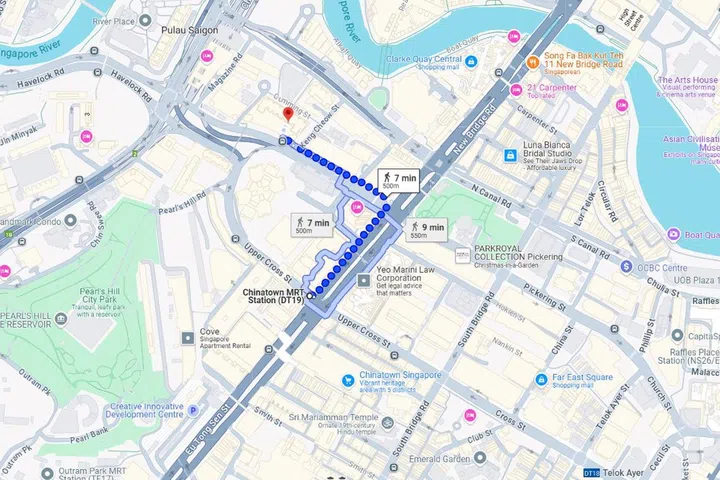 Union Square Residences condo is a 7-minute walk from Chinatown MRT Station.