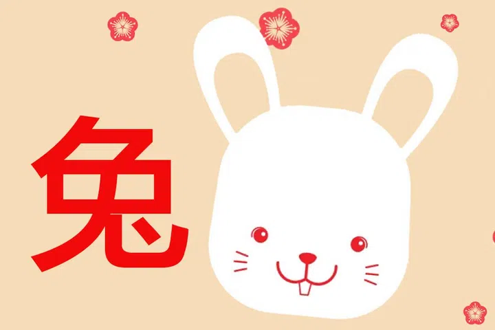 Illustration of Rabbit zodiac for Chinese New Year 2025