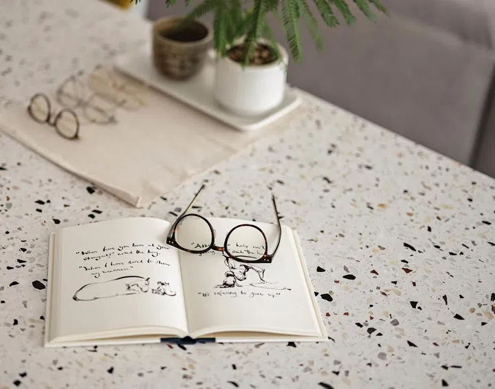 Terrazzo dining table top