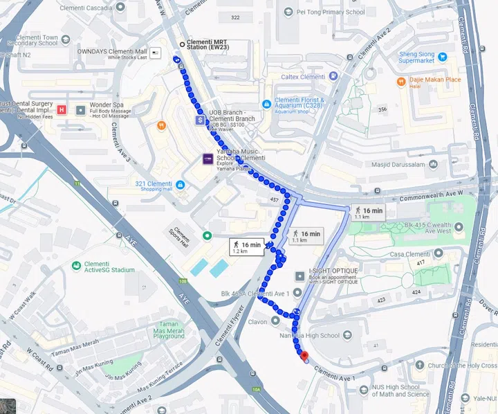 ELTA Clementi condo is a long 16-minute walk from the nearest Clementi MRT Station.