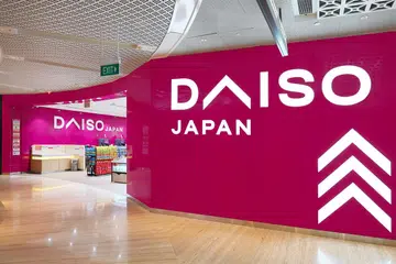 Storefront entrance of a Daiso shop in Singapore. Photo from Daiso