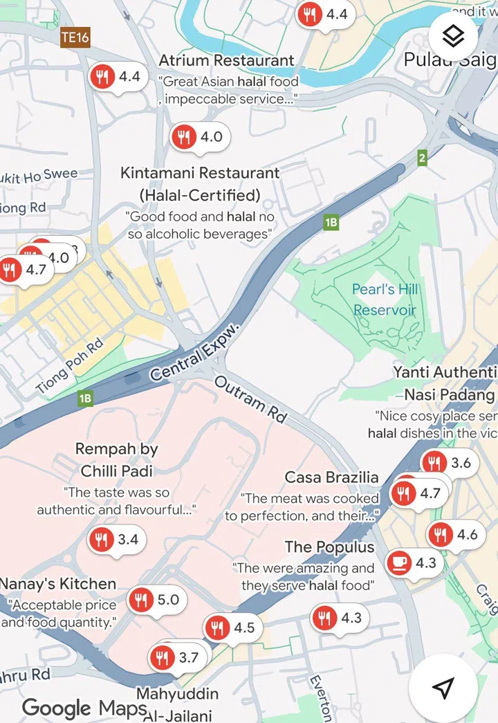There are no immediate halal food options currently in the vicinity of the upcoming Pearl’s Hill BTO.