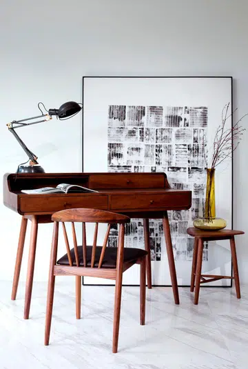 commune, study, writing desk, wood, mid-century modern,