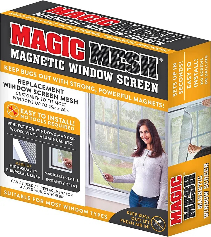 Magic Mesh Magnetic Window Screen ($50.57 for 139.7 cm)
