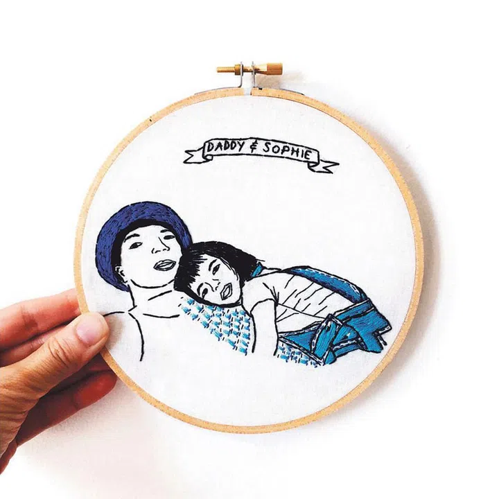 Customised Christmas gifts from Inez Tan embroidery designer