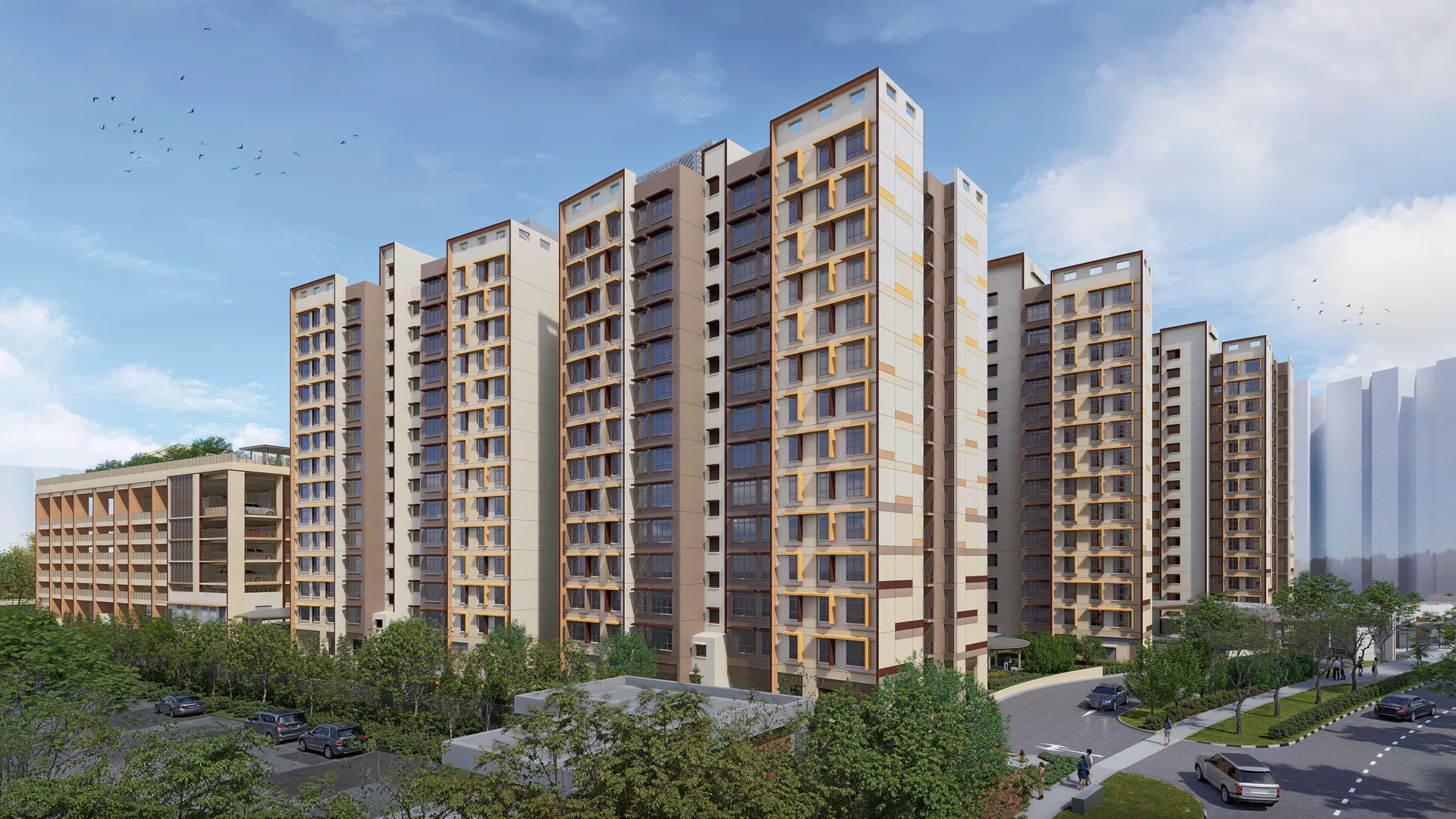 武吉巴督预购组屋项目West BrickVille@Bukit Batok。（构想图）