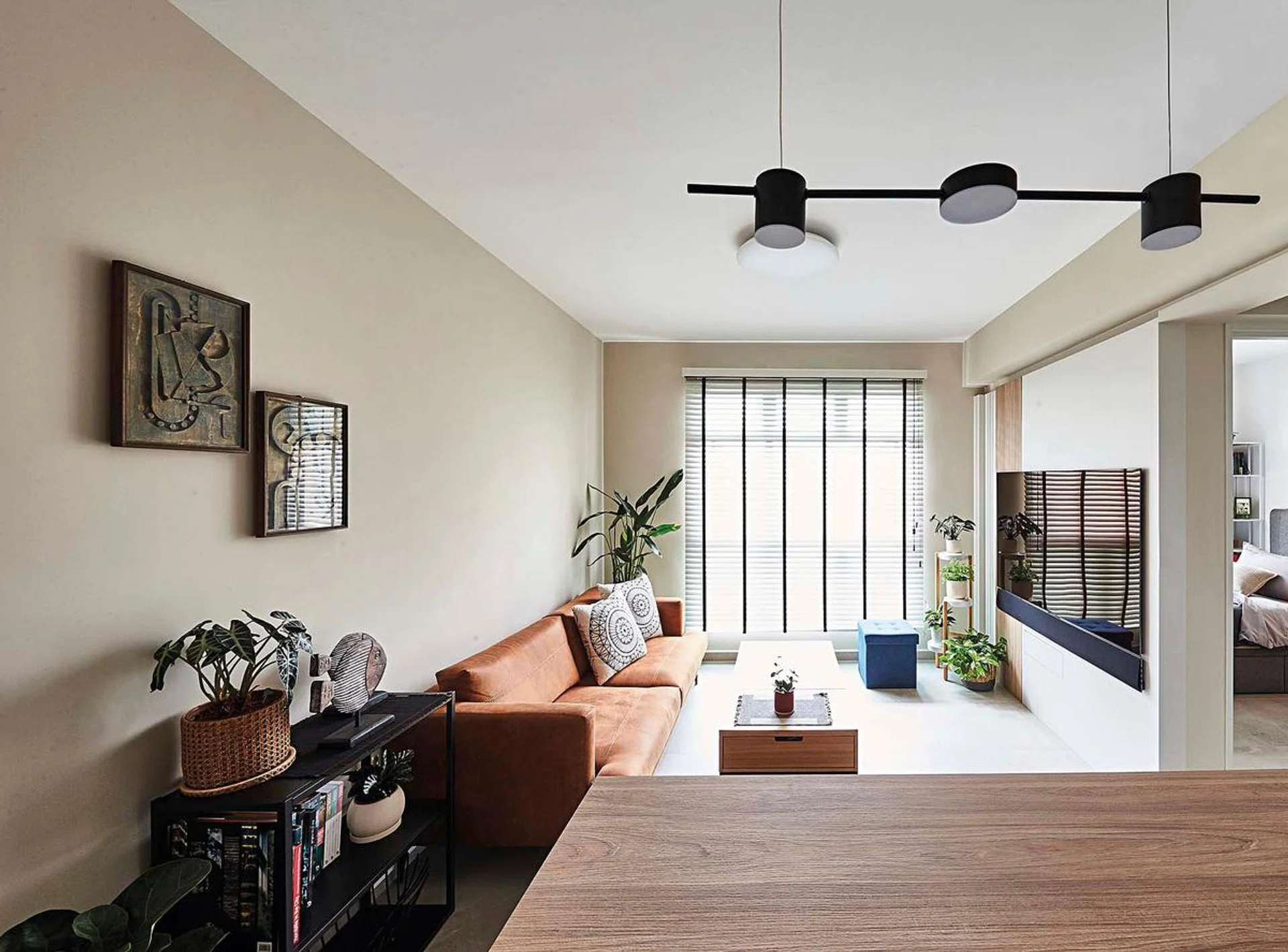 House Tour: Three-room Margaret Drive BTO with sprawling Bukit Timah & Johor Bahru views (Photo Veronica Tay, Art direction Nonie Chen)