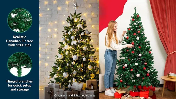 Prextex Premium 6 Ft Canadian Fir Christmas Tree