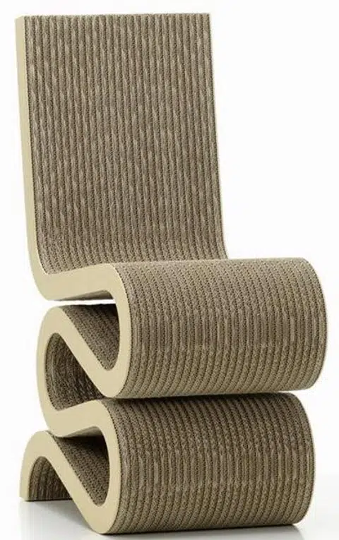 Make a serious statement with this curvy-wurvy design by Frank Gehry for Vitra, designed as part of his ‘Easy Edges’ 1972 furniture series.