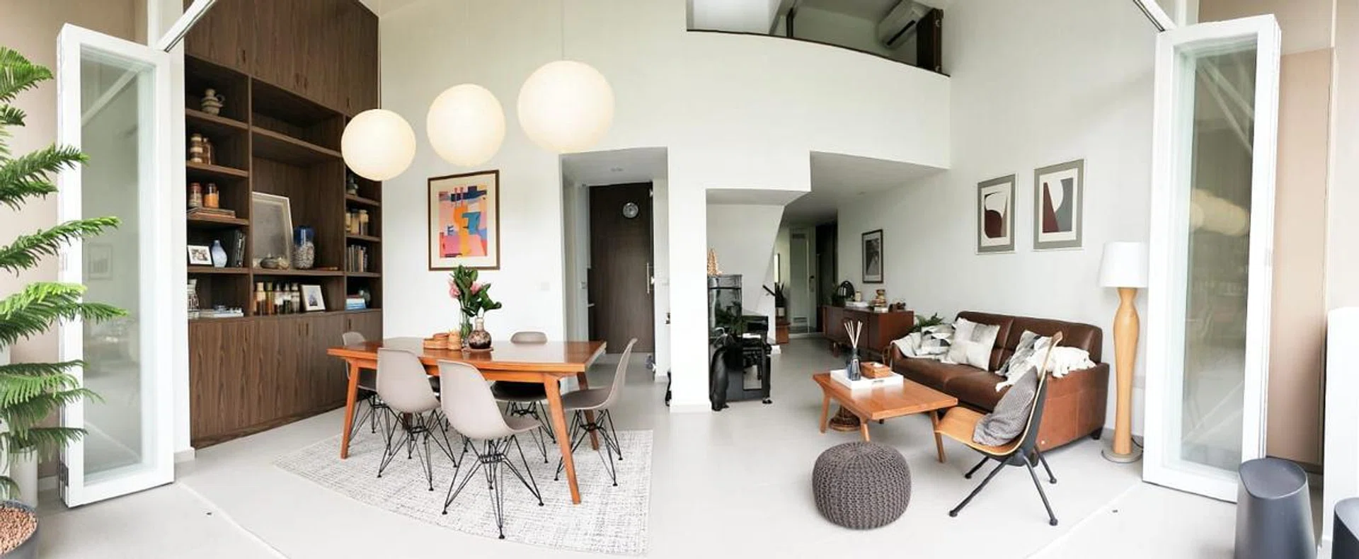 The family home is a 1,350sqf duplex three-bedroom condominium apartment,