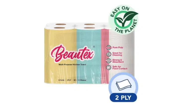 Beautex Kitchen Towel, $5 for 6 rolls x 70 sheets