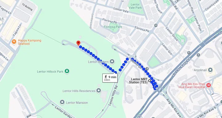 Lentor Central Residences condo is a 9-minute walk from the nearest Lentor MRT Station.