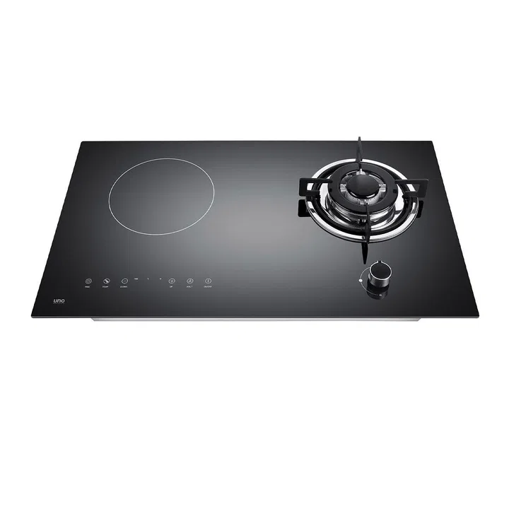 Uno Gas-Induction 73cm Hybrid Glass Hob UK7338