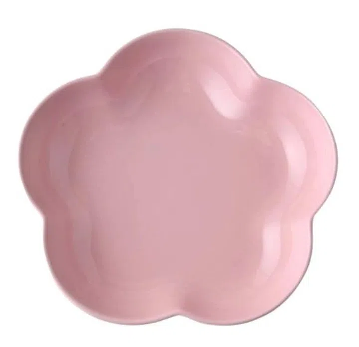 Le Creuset Flower Shape Plate Fruit Ceramic Shallow Dinner Gift 20cm