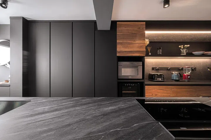 Kitchen interior design by Ovon design.