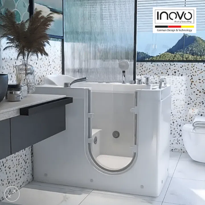 small bathtubs for condos with seat