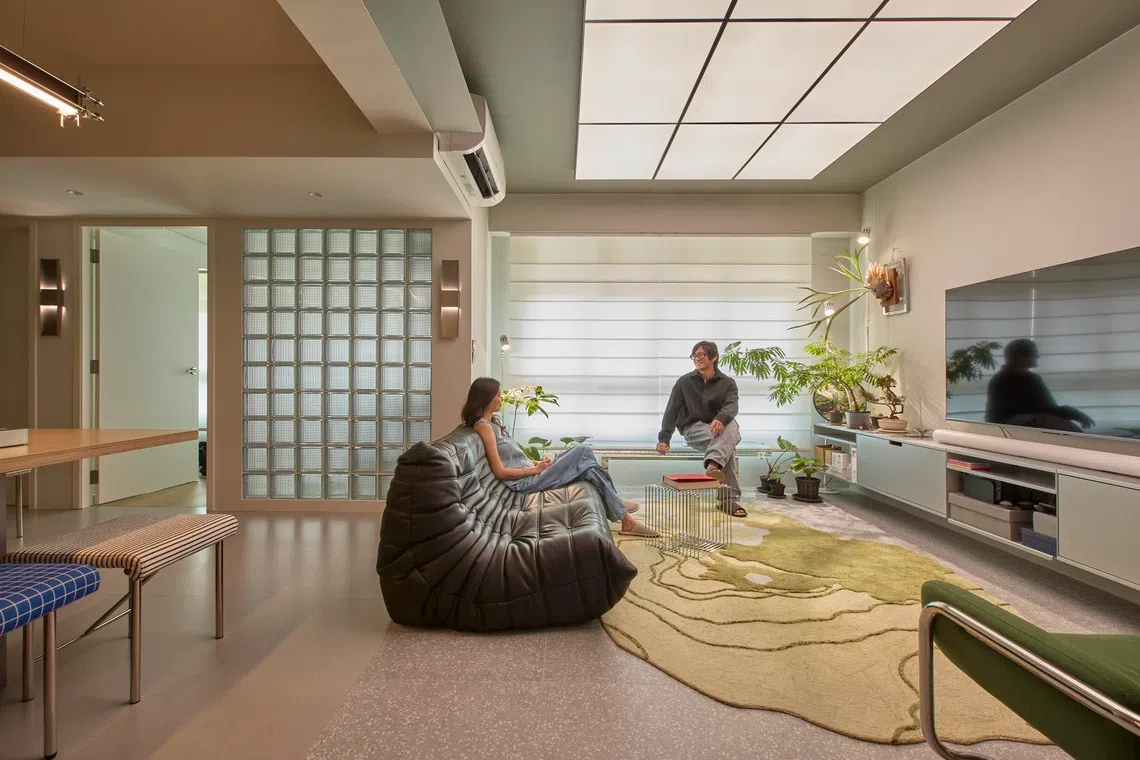 Inspired by public spaces: An interior designer & wife’s $140,000 playful, industrial, retro 4-room BTO renovation in Bartley