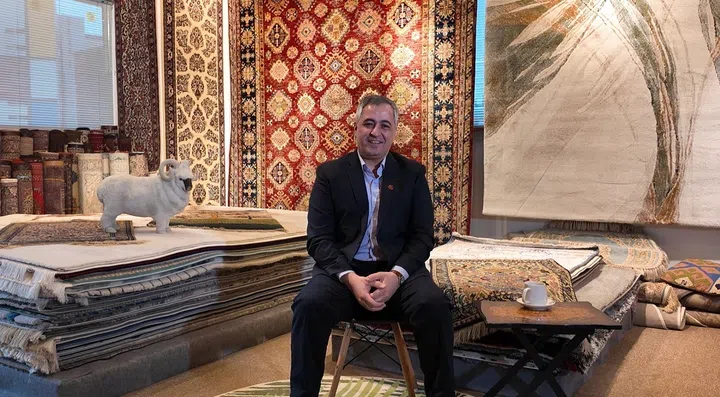 Mr Esmaeil Molazadeh in his store at Tan Boon Liat Building.