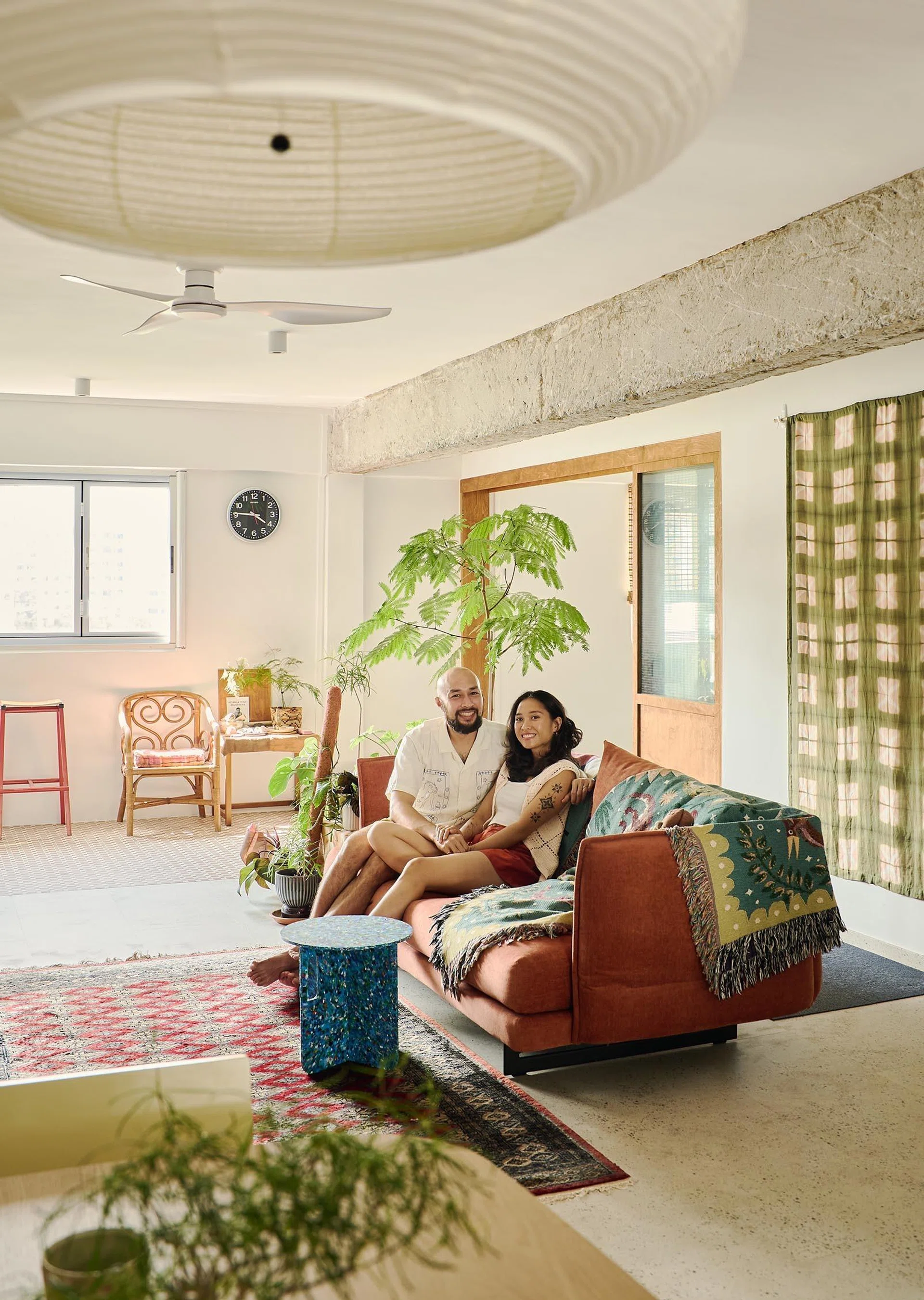 A photographer and lecturer couple lives in this 4-room HDB flat in Bedok North (990 sqft) designed by Studio Heiya.