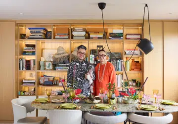 Homeowners and art enthusiasts Adrian Chan and Ryan Su.