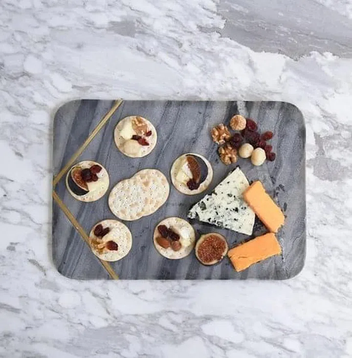 Waldorf Grey Marble Cheese Board Tray, $129, Finn Avenue