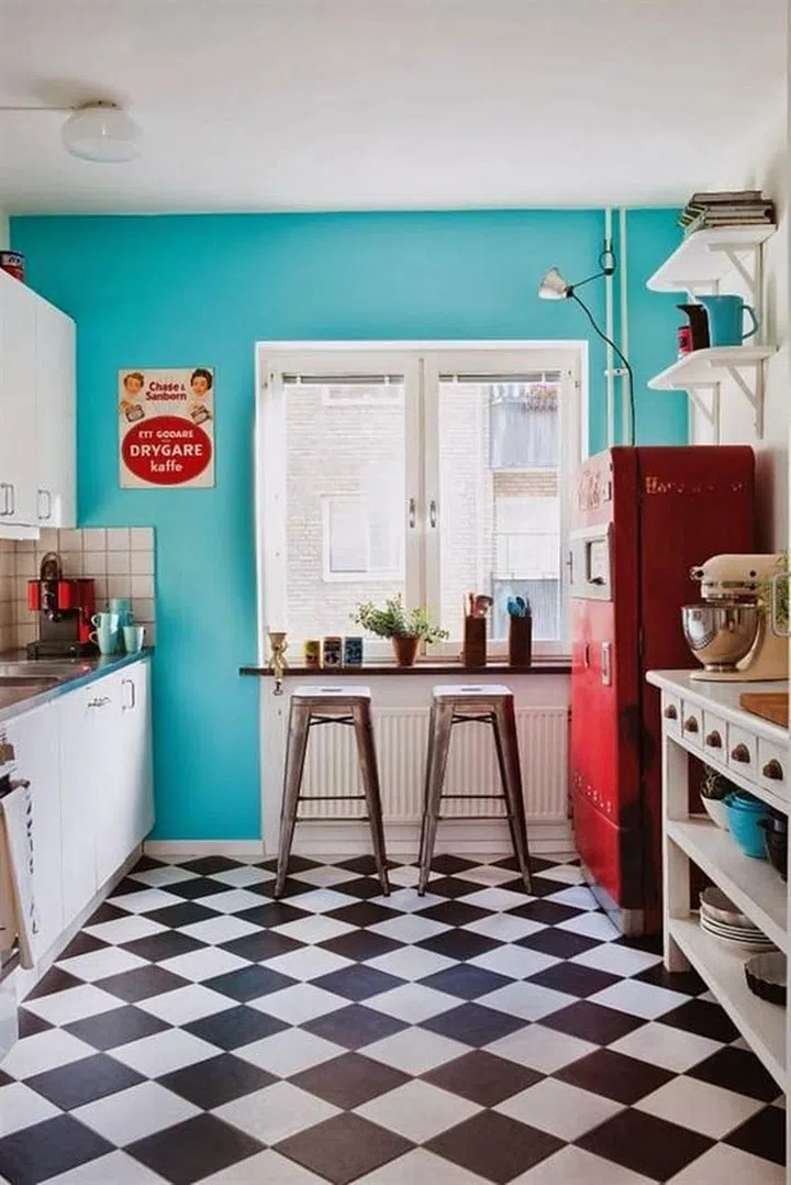 Use it against a brightly-painted wall, for a daring and quirky bistro-style kitchen. Image by Home Edit