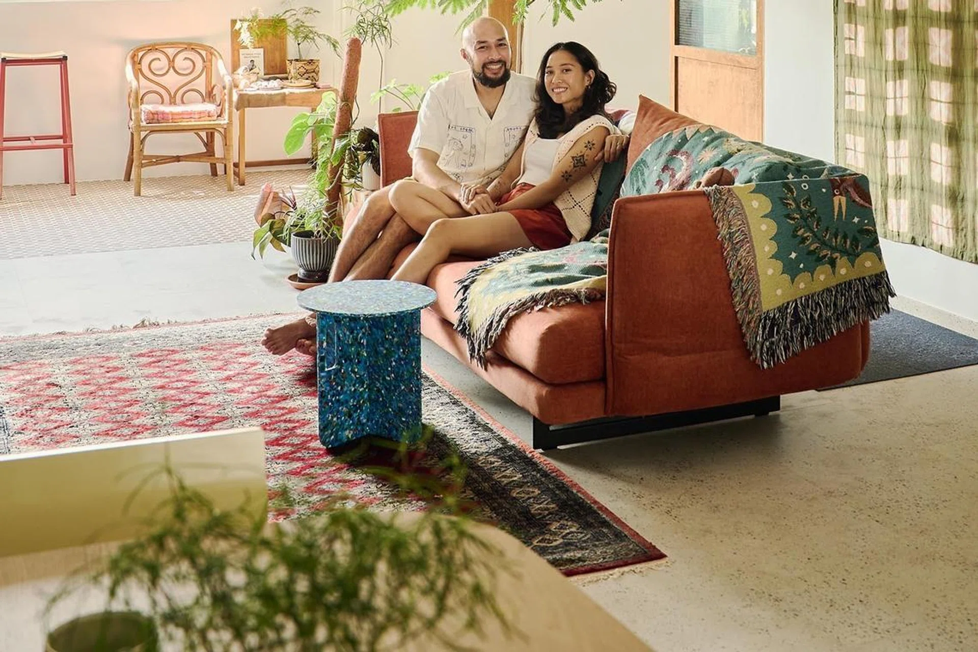 A photographer and lecturer couple lives in this 4-room HDB flat in Bedok North (990 sqft) designed by Studio Heiya.
