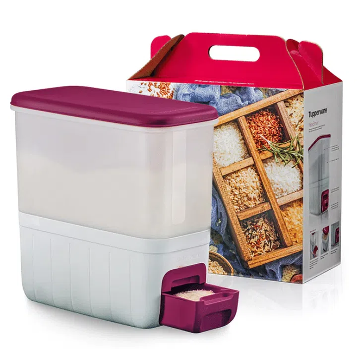 Tupperware RiceSmart 10kg organisation storage bin, $149.50