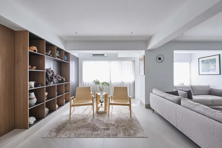 Living room in a 3,500 sq ft 4-bedroom Pandan Valley condo.