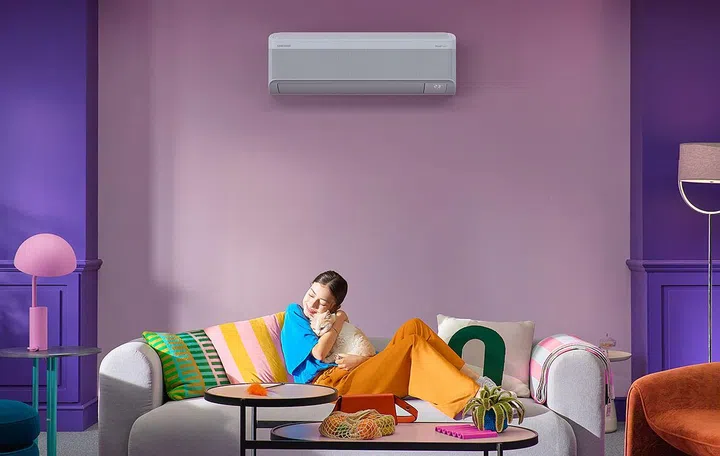 Samsung WindFree Air Conditioner indoor unit (top).