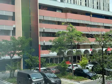 View of the New Bahru compound from my 1-bedroom suite within Alma House.