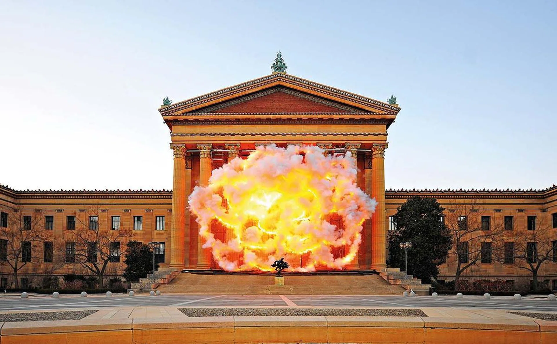 Fallen Blossoms: Explosion Project, a 60-second explosion commissioned by the Philadelphia Museum of Art in 2009.