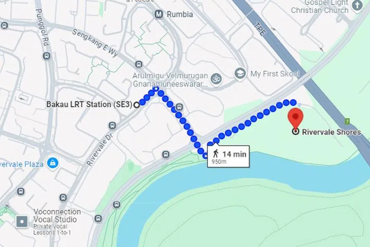 Rivervale Shores is a 14-minute walk from the nearest Bakau LRT Station.