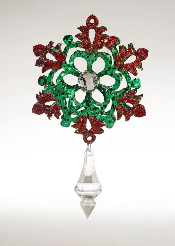 christmas, ornament, decor, metro, hanging, snowflake