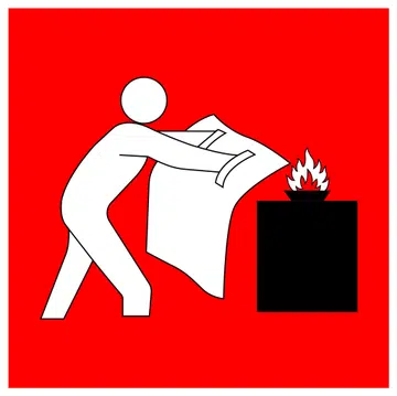Fire Blanket Symbol Sign, Vector Illustration, Isolate On White Background Label.